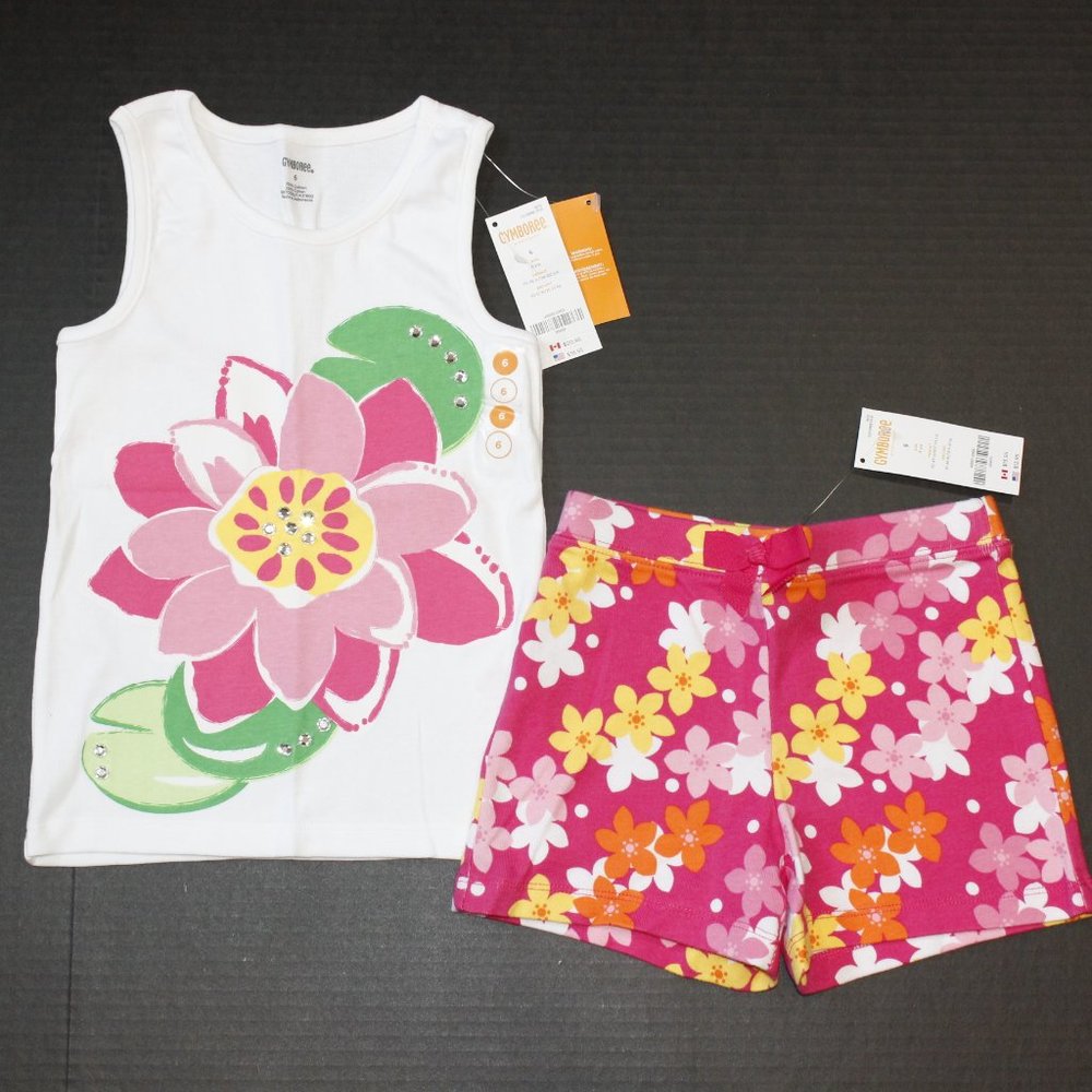 NWT Gymboree size 6 / 5 tank top shorts set Island Lily